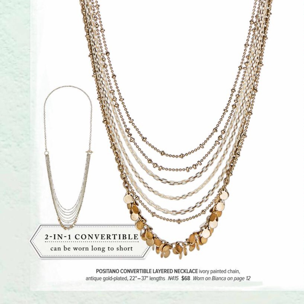 🆕 Positano Convertible Layered Necklace c+i N415